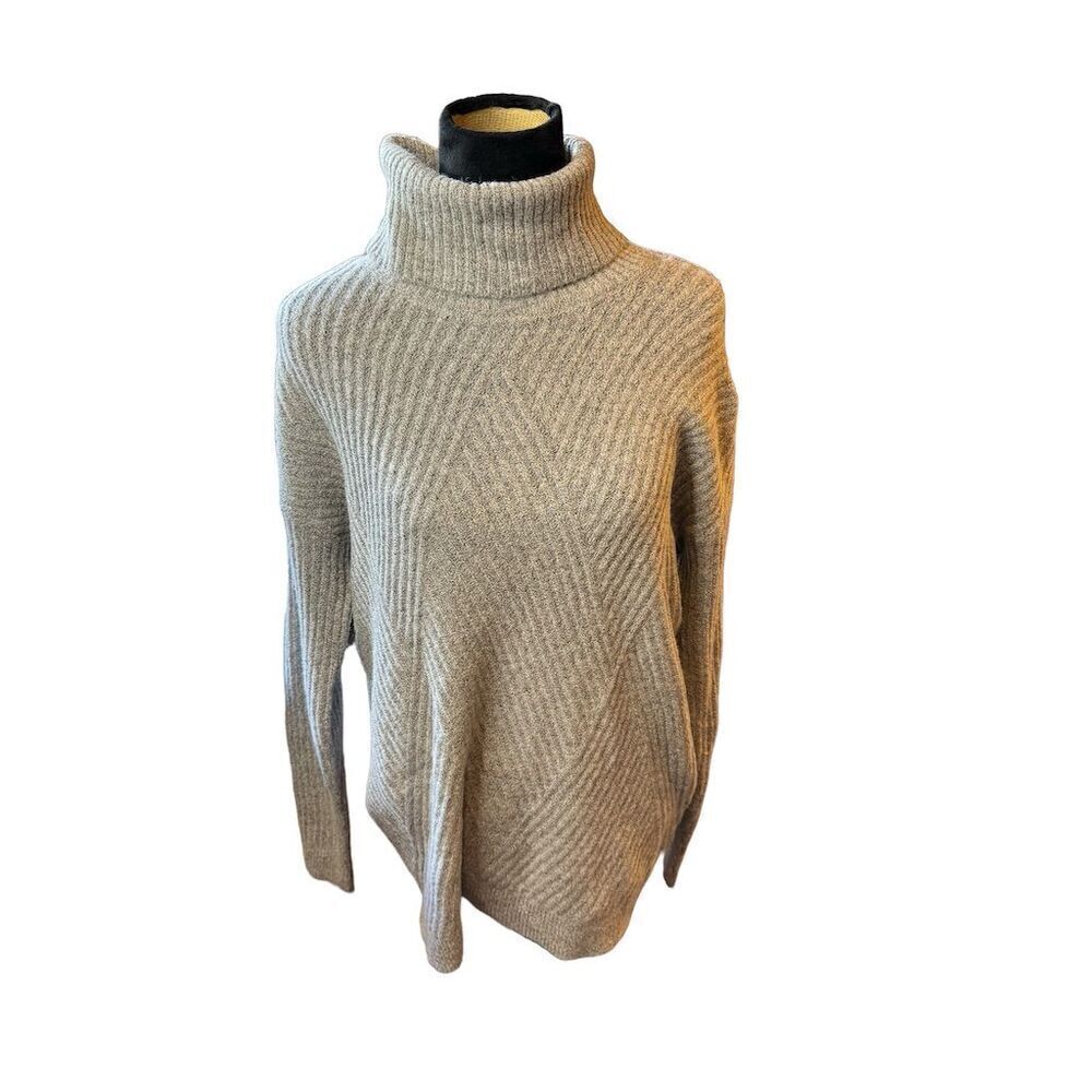 Hooked Up by IOT Gray Turtleneck Sweater Long Sleeve Ribbed Warm Women's Size S